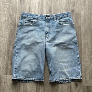 Vintage Faded Glory Mens 34 Relaxed Fit Denim Shorts Light Wash Blue Jorts